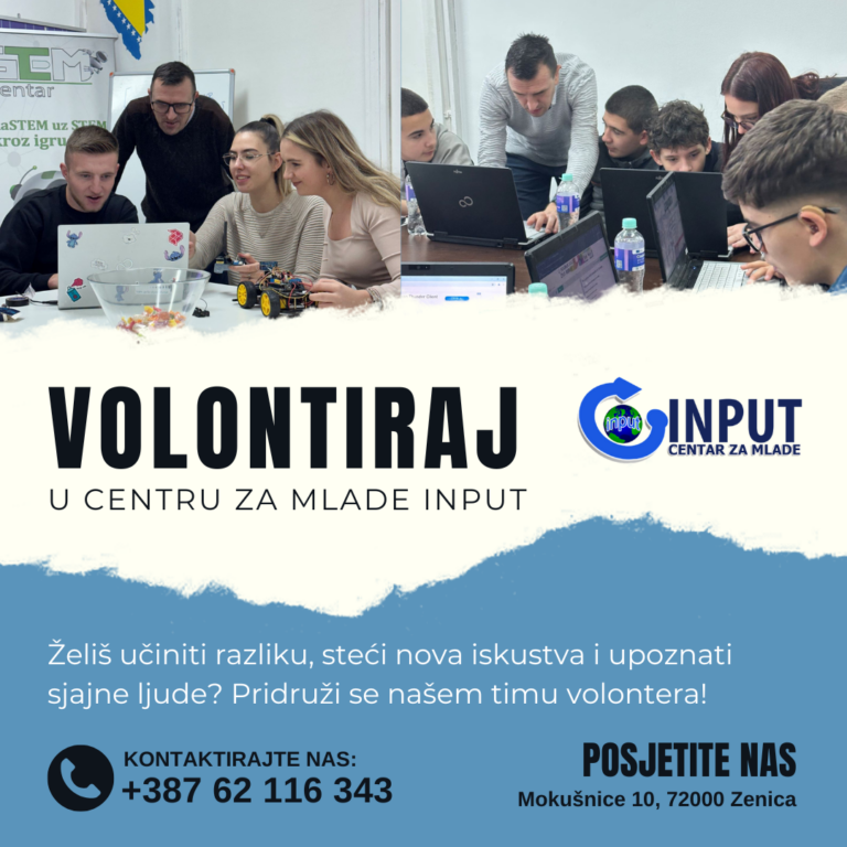 Centar za mlade INPUT nudi priliku za volontiranje!