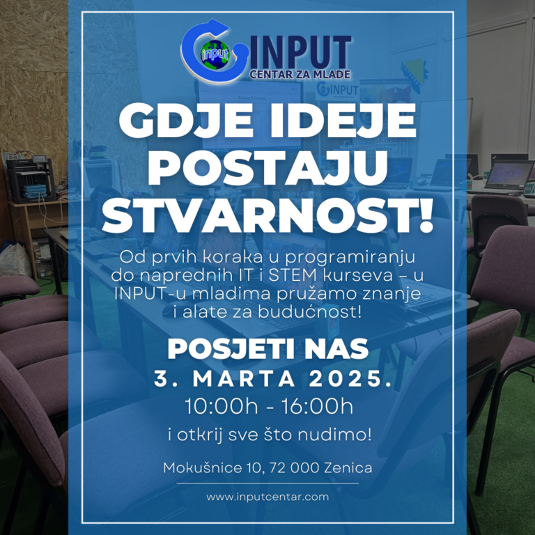 INPUT te poziva: Dođi i istraži svijet STEM-a i IT-a!