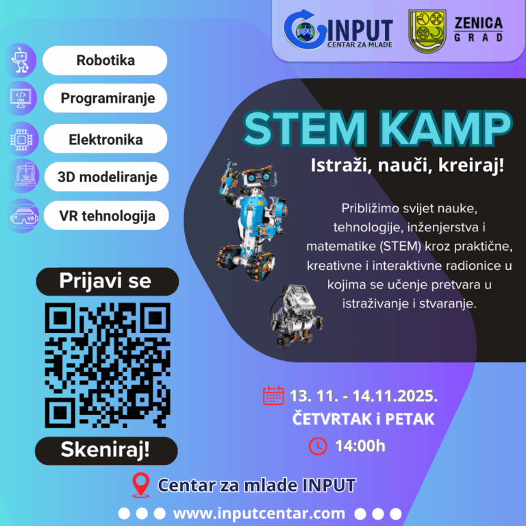 Poziv na učešće u STEM Kampu: Uči, istraži, kreiraj!